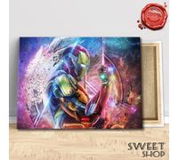 IRON MAN RIPRODUZIONE Stampa su Tela ALTA' QUALITA' QUADRO MODERNO ARTE MARVEL