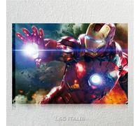 Iron man the avengers QUADRO SU TELA 70x50 cm STAMPA CARTONI FILM MARVEL CAMERA