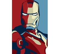 Iron Man The Avengers Supereroe Arte Vintage Deco Comic Grande Poster Camera Boy