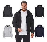 Iron Mountain Felpe con cappuccio e zip in pile morbido da uomo, Nero, M