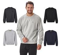 Iron Mountain Felpa Uomo Girocollo Fleece - Maglia Cotone Leggera Calda Maniche Lunghe, Sweatshirt Workwear Traspirante per Lavoro, Sport e Uso Quotidiano (Grigio Chiaro, 3XL)