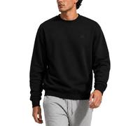 Iron Mountain IMSWT205 Felpa con collo a girocollo per uomo filato riciclato, ecologica, anti-pilling, flessibile, confortevole e con morbido rivestimento in pile, Nero, S