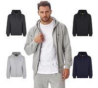Iron Mountain Felpe con cappuccio e zip in pile morbido da uomo, Grigio Chiaro Marl, XL