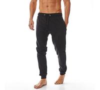 Iron Mountain IMPNT206 Pantaloni da Jogging ecologici per Uomo Realizzati con Filati riciclati, Fondo con Polsini, Nero, S