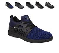 Iron Mountain Scarpe antinfortunistiche da uomo con punta in acciaio e intersuola protettiva, S1P SRC, Blu, 42 EU