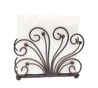 Iron Napkin Holder for Table - Heavy Duty 300g Napkin Stand for Kitchen, Dining Table - Rustic Paper Napkin Dispenser Portatovaglioli(Bronze)