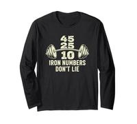 Iron Numbers Don’t Lie Strength Training Motivation Maglia a Manica
