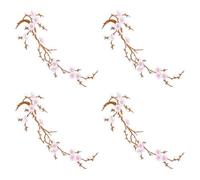 Iron on Flower Patch 4 Piece Aesthetic - Decorative Embroidery Decals Patch | Flower Patch for Shirt Jacket Tote Backpack Clothing Clothes | Bags Shoes Hat Jeans Iron on Flower Patch 4 Piece Aesthetic