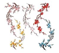 Iron On Flower Patches 5 Pieces - Embroidered Blossom Hat Patches | Floral Applique with Iron-On Backing for Bags Hats Jackets Jeans Backpacks Dresses Clothing DIY Enthusiasts Fashion Lovers