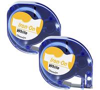 Iron-on Nastro per Etichette Aken Compatibile con Dymo LetraTag 12mm x 2m