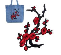 Iron On Patches, Embroidered Plum Flower Repair Craft Jacket