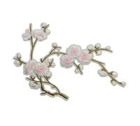 Iron On Patches, Embroidered Plum Flower Repair Craft Jacket | Hat Patches Iron On For Jeans Jacket Backpack Bag Tote Sweater Shirt Pants Shorts Vest Coat