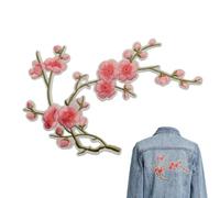 Iron On Patches, Embroidered Plum Flower Repair Craft Jacket | Hat Patches Iron On For Jeans Jacket Backpack Bag Tote Sweater Shirt Pants Shorts Vest Coat