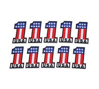 Iron On Patches Number 1 Design Premium Cotton Material Durable Iron Patches for Jean Bag Hat 10Pcs