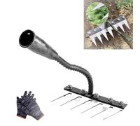Iron Rake for Gardening and Weeding, Iron Weeding Rake 2.0, The Heavy Duty, Carbon Steel Garden, Gardening Hand Weeder Tools (6Teeth)