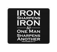 Iron Sharpens Iron Mouse Pad Piccolo Mousepad Morbido Tappetino Scrivania per Accessori Scrivania Casa Laptop 25X30Cm