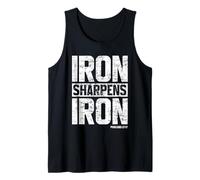 Iron Sharpens Iron Proverbs 27:17 Allenamento Religioso in Palestra Canotta