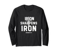 Iron Sharpens Iron Proverbs 27:17 Christian Spada Design Maglia a Manica