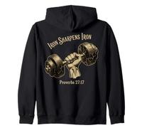 Iron Sharpens Iron Proverbs 27 17 Felpa con Cappuccio