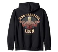 Iron Sharpens Iron Proverbs 27 17 Felpa con Cappuccio