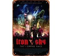 Iron Sky The Coming Race Timo Vuorensola Movie Art Vintage Divertente targa in metallo metallo 20,3 x 30,5 cm per bar bar camera da letto parete decorativa