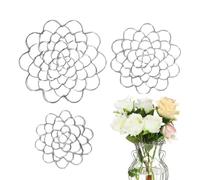 Iron Stem Holder - Grid Vase Flower Support Sets | 3 Pieces Floral Arranging Tool Plant Separator Positioning Structure Organizer Set Perfect/suitable/ideal For Arrangement Home Decoration Gardening