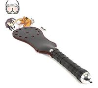 Iron-Story Pagaie/fruste da Pipistrello in Pelle Nera per Il Raccolto di Cavalli equestri