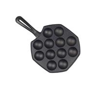 Iron Takoyaki Cooking Plate Pan With Long Handle 14 Half Sphere Octopuses Ball Maker Compatibles With All Heat Sources Takoyaki Pan For Outdoor Cooking