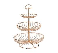 Iron Three Layer Storage Basket Fruit Dish Kitchen Home Bowl Detachable Metal Cake Stand Decorative Dessert Holder Organizer (Color : A)