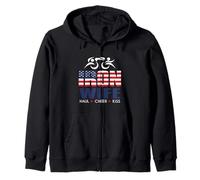 Iron Tri Wife, triatleta da Triathlon Sherpa, Haul Cheer Kiss Felpa con Cappuccio