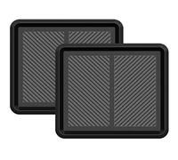 IRONGATE - Set di 2 tappetini per bagagliaio, resistenti, multiuso, in gomma nera, per tutte le stagioni, per interni ed esterni, ingresso, garage, animali domestici, progetti di pulizia, 40,6 x 45,7