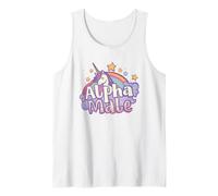Ironic Alpha Male Tee: Real Men Rainbow Unicorn Sparkles Canotta
