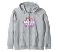 Ironic Alpha Male Tee: Real Men Rainbow Unicorn Sparkles Felpa con Cappuccio