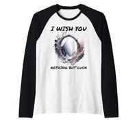 Ironico I Wish You Nient'altro Che Bad Luck Broken Mirror Maglia con Maniche Raglan