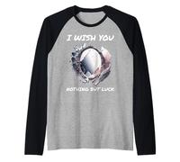 Ironico I Wish You Nient'altro Che Bad Luck Broken Mirror Maglia con Maniche Raglan