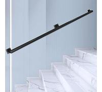 Ironico Industriale Black Square Pipe Rayrail Riding Randiera ， Giaccia della Scala da 1 piedi-20 Piedi per gradini Interni, Biella di Supporto Non Slip Montato a Parete, per corridoio a Loft Villa
