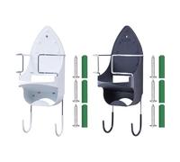 Ironing Board Holder Wall Mount - Door Hanging Rack System, Space Saving Laundry Organizer Hook, Fold Away Iron Storage Bracket, Utility Room Closet Accessories For Compact Home Setup