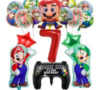 IRONIUM 13 Pezzi Palloncini Supe Mari 7 Anni Ragazzi, Set Compleanno Decorazioni, Palloncino Foil Decorativo per Festa di Compleanno (7)