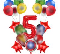 IRONIUM 20 Pezzi Supe-eroi Palloncini Compleanno Set da 5 Anni Ragazzo, Aven-ges Palloncino Foil Decorazione per Festa di Compleanno a Tema Bambini (5)