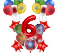 IRONIUM 20 Pezzi Supe-eroi Palloncini Compleanno Set da 6 Anni Ragazzo, Aven-ges Palloncino Foil Decorazione per Festa di Compleanno a Tema Bambini (6)