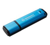 IronKey 512GB USB-C Vault Privacy 50C crittografia AES-256, FIPS 197, Chiavetta USB celeste/Nero, FIPS 197, 512 GB, USB tipo-C, 3.2 Gen 1 (3.1 Gen 1), 310 MB/s, Cuffia, Nero, Blu