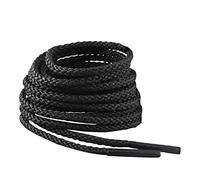 IRONLACE Lacci Classici, Indistruttibili Rotondi Extra Resistenti per Stivali, Lacci per Scarpe, Realizzati con Fibre di Para-Aramide al 100%, 1 paio, Marrone o Nero -(Nero / 108 Inches - 274 cm)