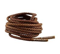 IRONLACE Lacci Classici, Indistruttibili Rotondi Extra Resistenti per Stivali, Lacci per Scarpe, Realizzati con Fibre di Para-Aramide al 100%, 1 paio, Marrone o Nero -(Marrone / 33 Inches - 84 cm)