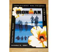 Ironman 2001 Hawaii Poster Originale - Triathlon Nuovo Raro / Vintage Menta