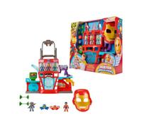 Hasbro Marvel Iron Man e i Suoi Fantastici Amici, playset elettronico Iron Quarters per Bambini e Bambine