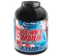 IronMaxx 100% Proteine Whey - Fragola Barattolo Da 2,35kg | Proteine Del Siero Di Latte Ridotti Di Zucchero | Solubili In Acqua | Molti Gusti Differenti
