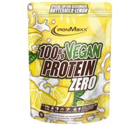 IronMaxx 100% Vegan Protein Zero - Latte di Buttermilk e Limone 500g | polvere proteica ricca di proteine e senza zucchero composta da 4 componenti | polvere proteica vegana senza aspartame