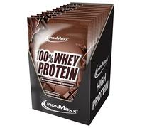 IronMaxx 100% Whey Protein Powder - Milk Chocolate 10 x 30g Bags | Proteine del siero di latte a ridotto contenuto di zucchero, facilmente solubili in acqua.