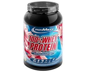 IronMaxx 100% Whey Protein Pulver 900g - Raspberry - Frullato ad alto contenuto proteico con BCAA ed EAA per l’allenamento muscolare e il fitness