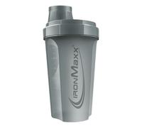 IronMaxx 700ml Protein Shaker Ash Grey con tappo a vite, setaccio e scala di misurazione, borraccia da palestra a tenuta stagna per proteine idrolizzate, senza BPA e plastificanti DEHP